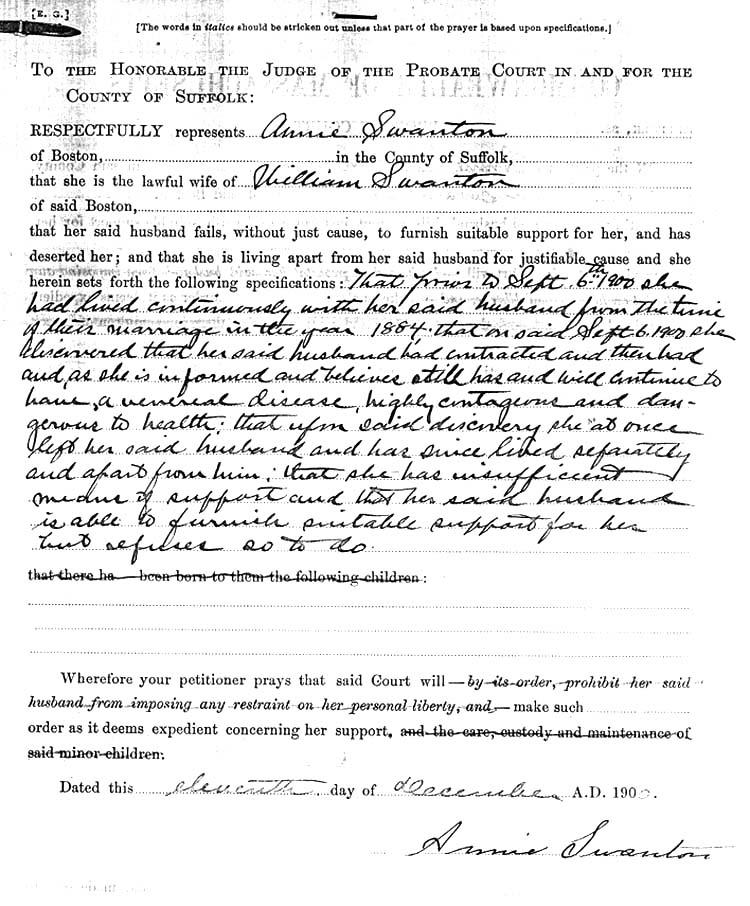 Ann O'Neil Swanton Separation Support